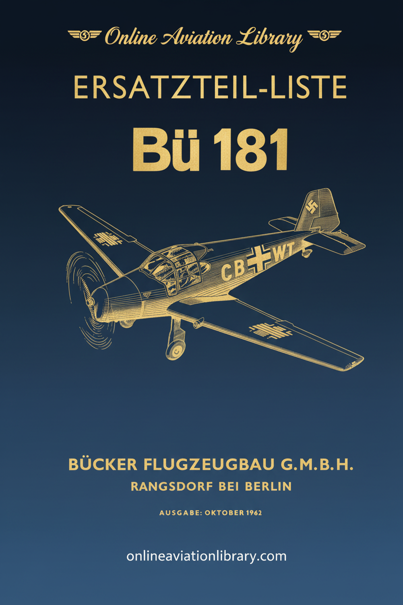 Bü 181 Ersatzteil-Liste Cover Page