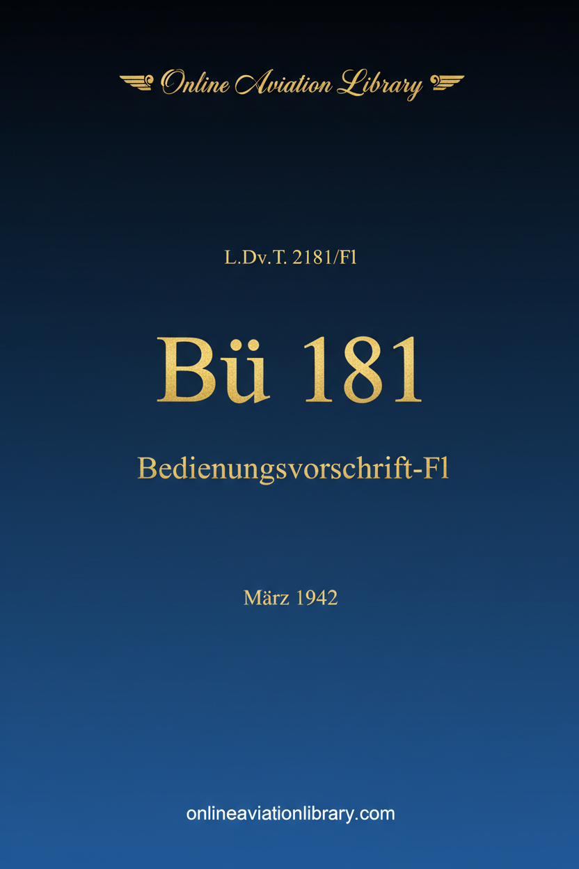 Bü 181 Manual Cover Page - Text Only