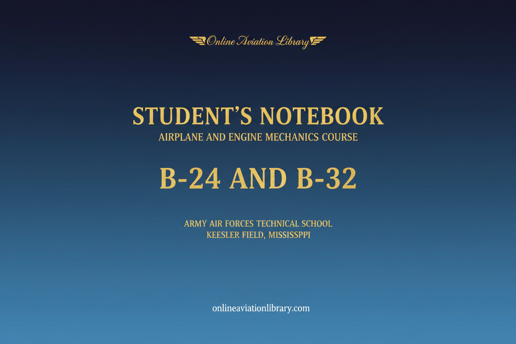 B-24 and B-32 Student's Notebook Cover Page
