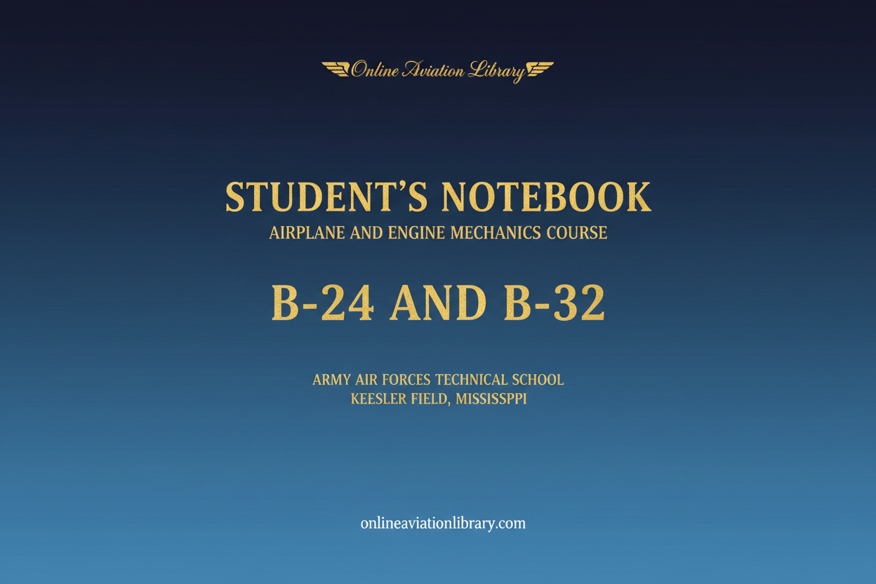 B-24 and B-32 Student's Notebook Cover Page
