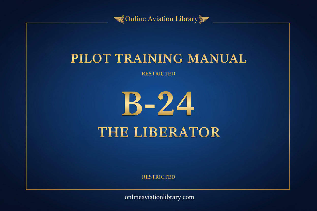 B-24 Liberator Pilot Training Manual Cover Page