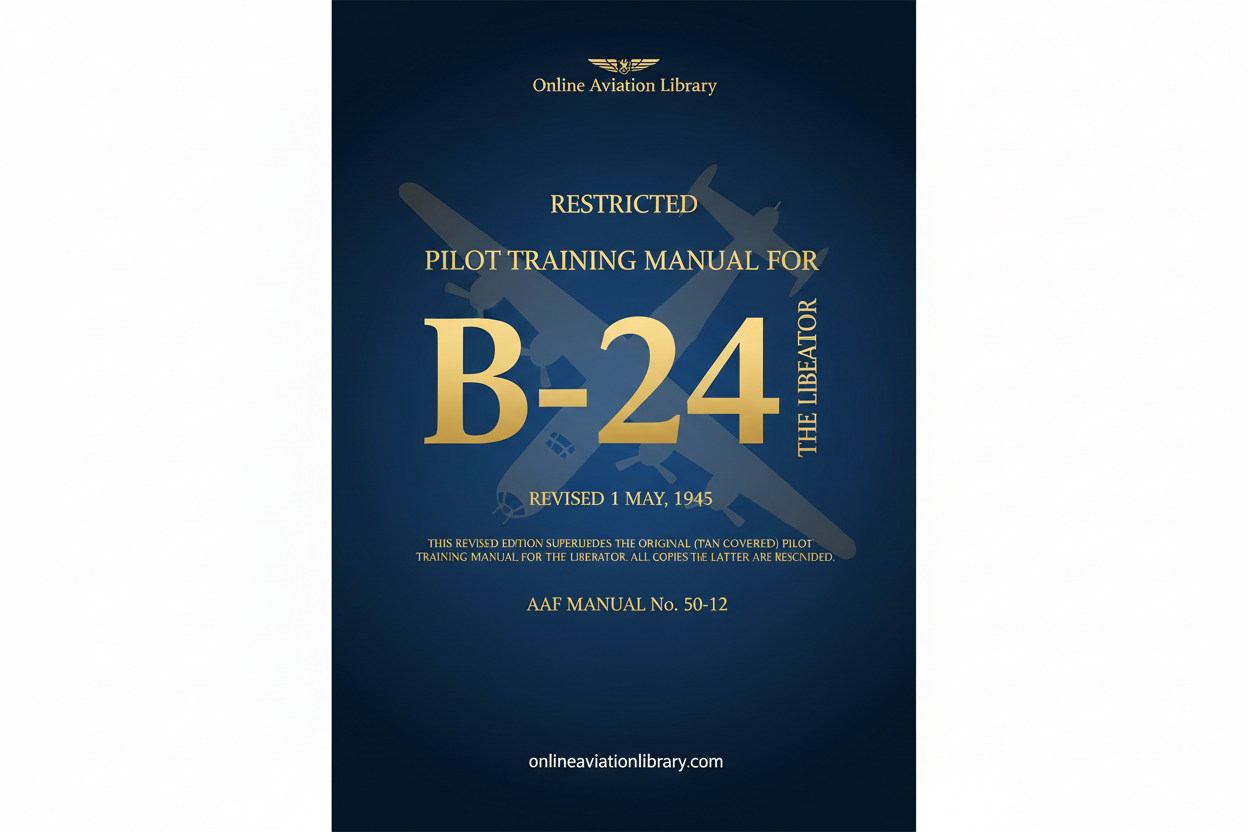 B-24 Liberator Pilot Training Manual Revised Edition Cover Page