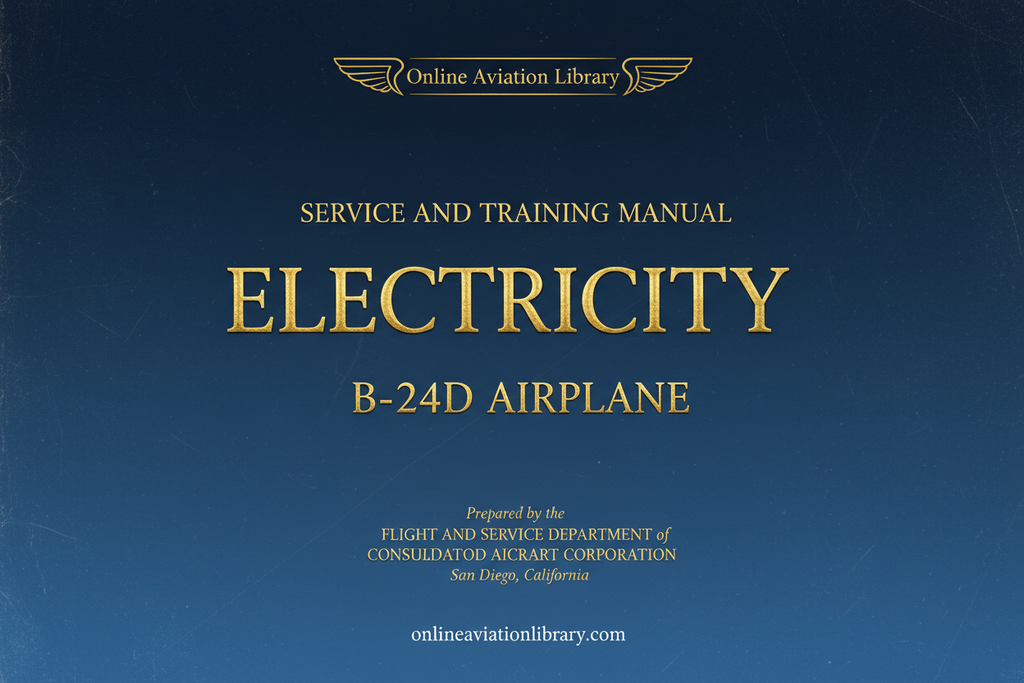 B-24D Electricity Service and Training Manual Cover Page