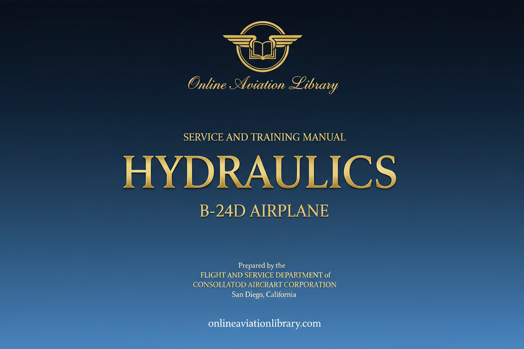 B-24D Hydraulics Service and Training Manual Cover Page