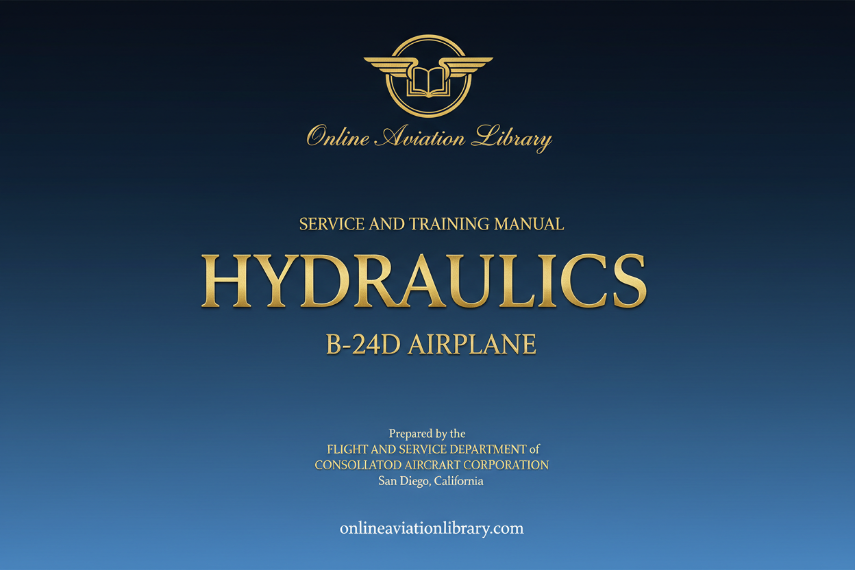 B-24D Hydraulics Service and Training Manual Cover Page