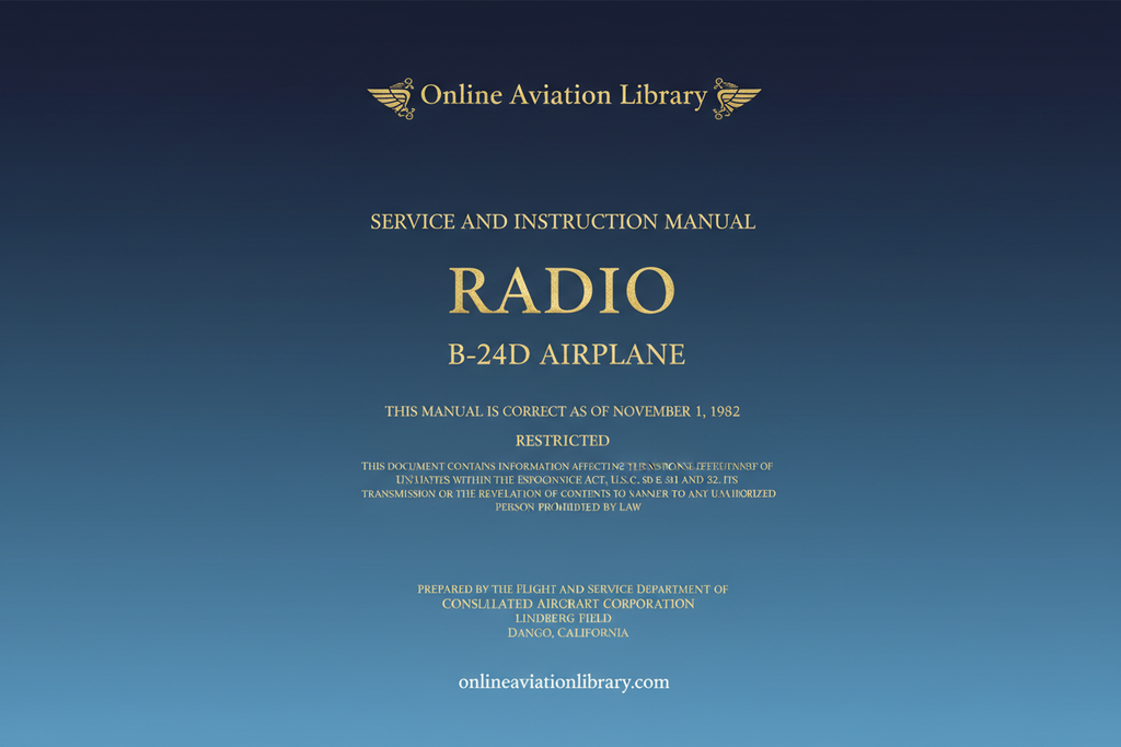 B-24D Radio Service and Instruction Manual Cover Page