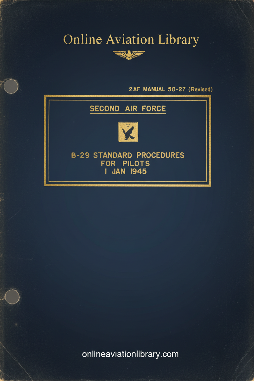 B-29 Standard Procedures for Pilots Cover Page - Redesigned