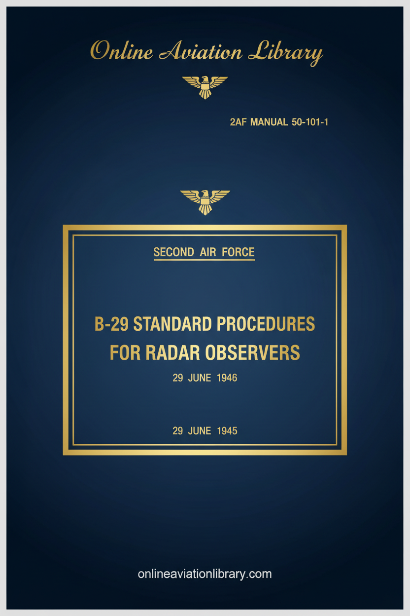 B-29 Standard Procedures for Radar Observers Cover Page - Redesigned