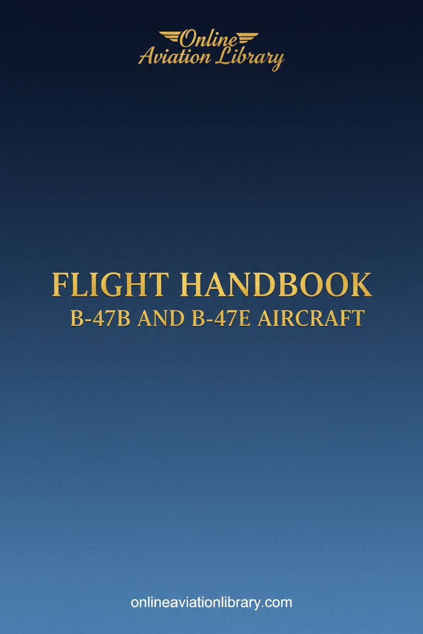 B-47B and B-47E Flight Handbook Cover