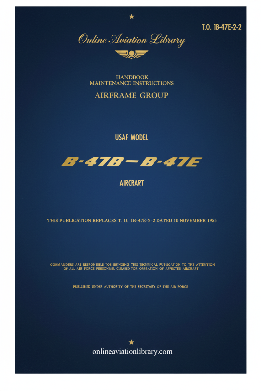 B-47B - B-47E Airframe Group Handbook Cover Page