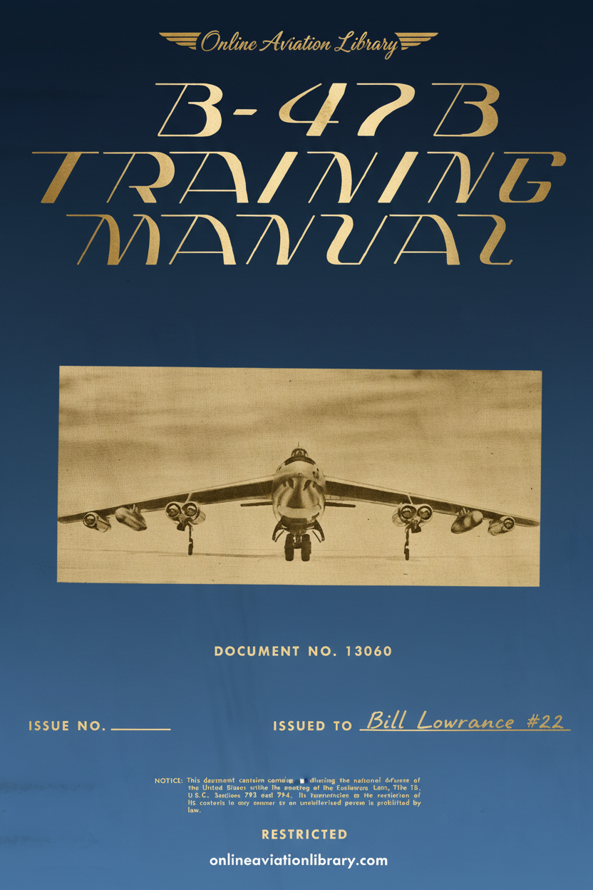 B-47B Training Manual Cover Page
