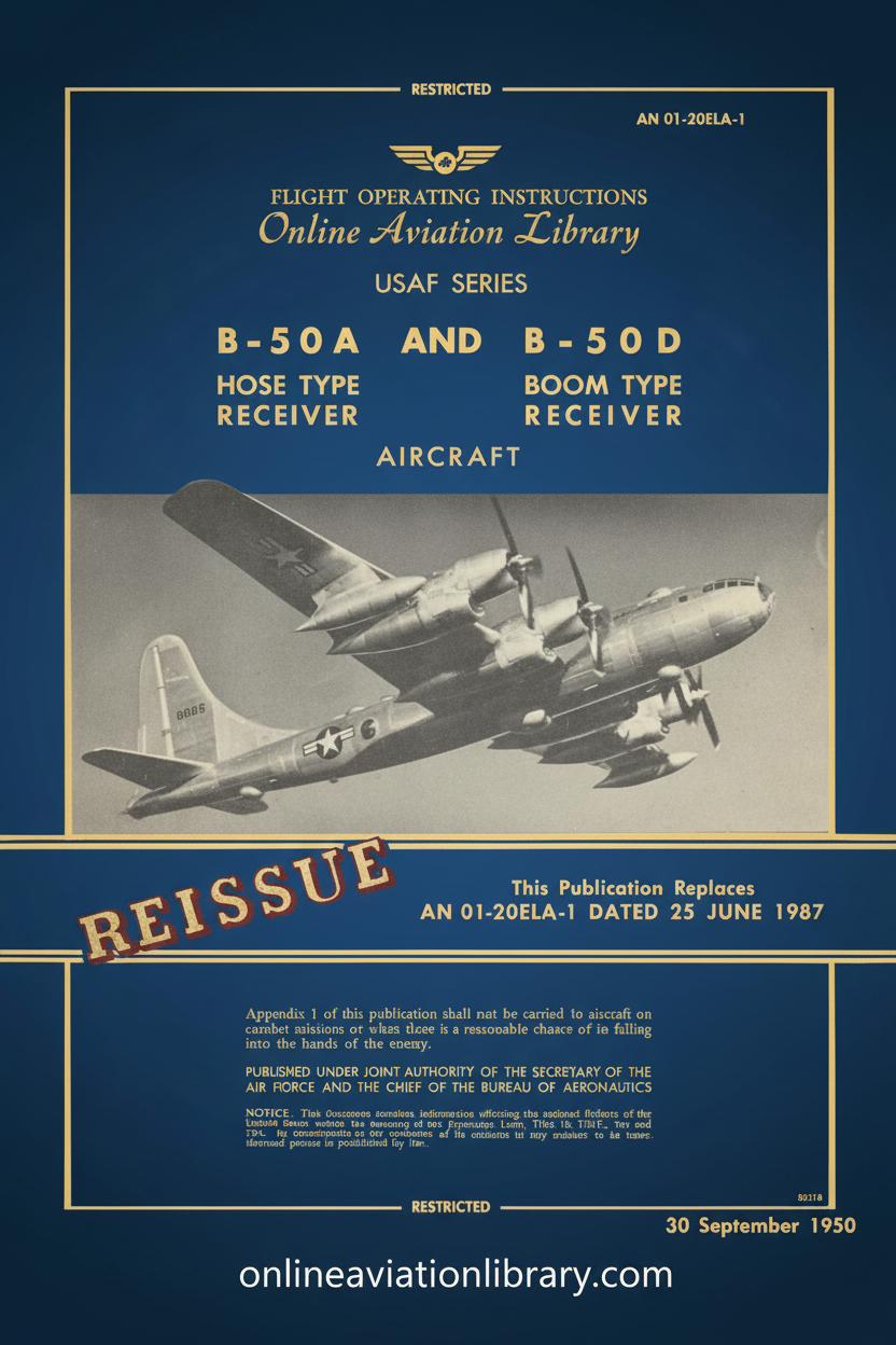 B-50A and B-50D Manual Cover Page