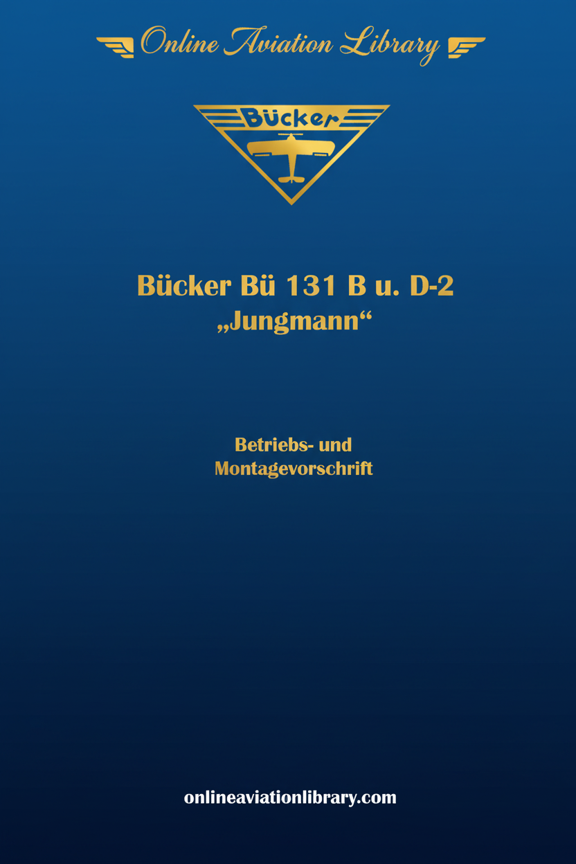 Bücker Bü 131 B u. D-2 Jungmann Manual Cover Page