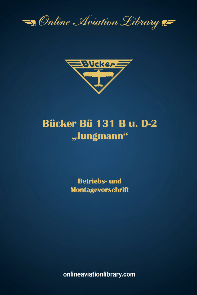 Bücker Bü 131 B u. D-2 Jungmann Manual Cover Page