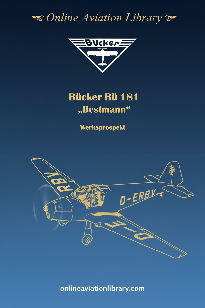 Bücker Bü 181 Bestmann Werksprospekt Cover Page
