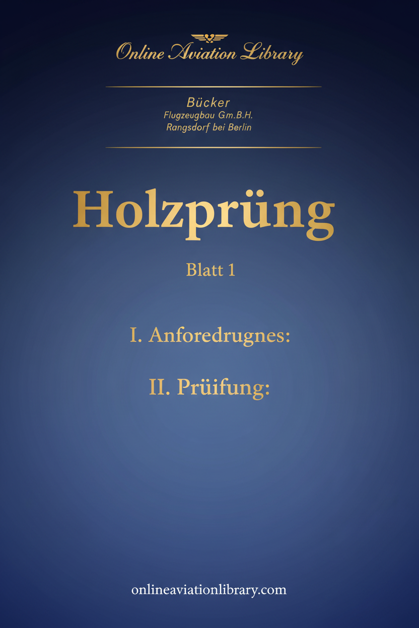 Bücker Holzprüfung Cover Page