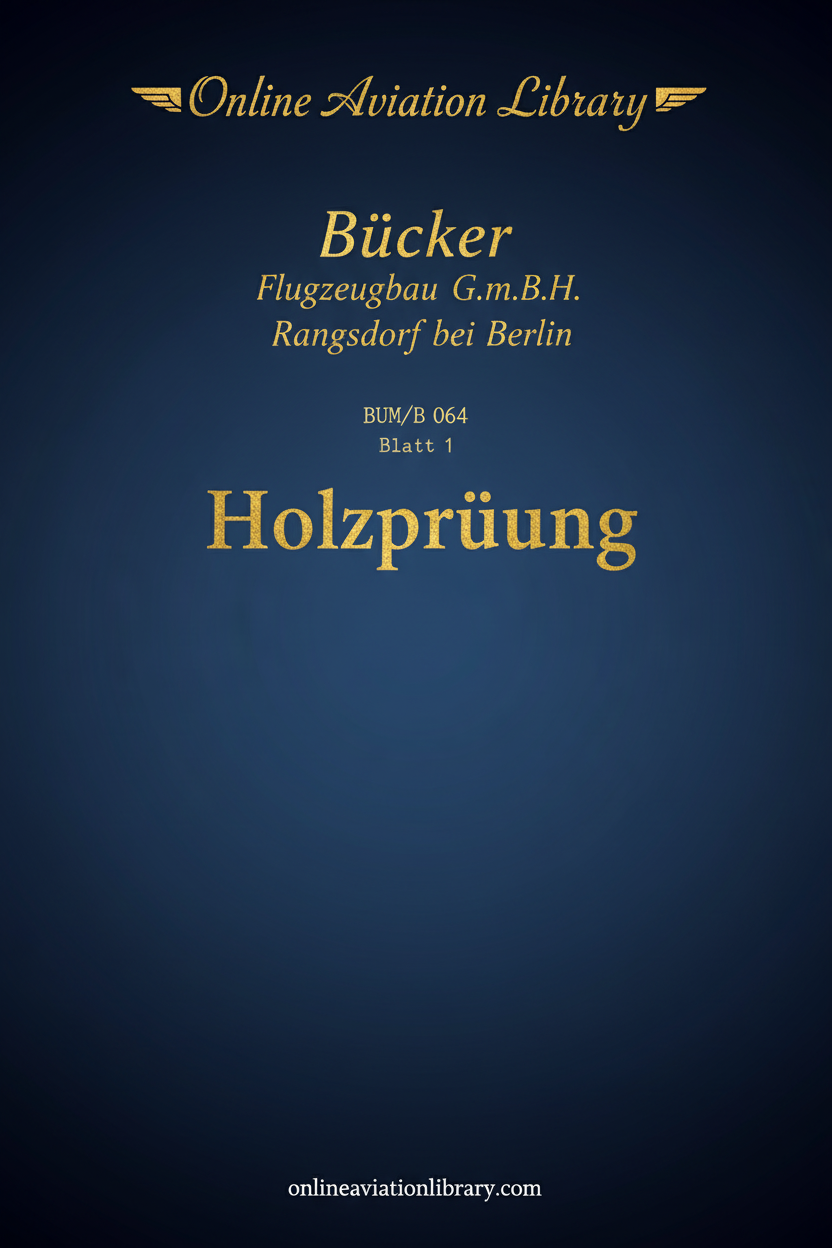 Bücker Holzprüfung Cover Page