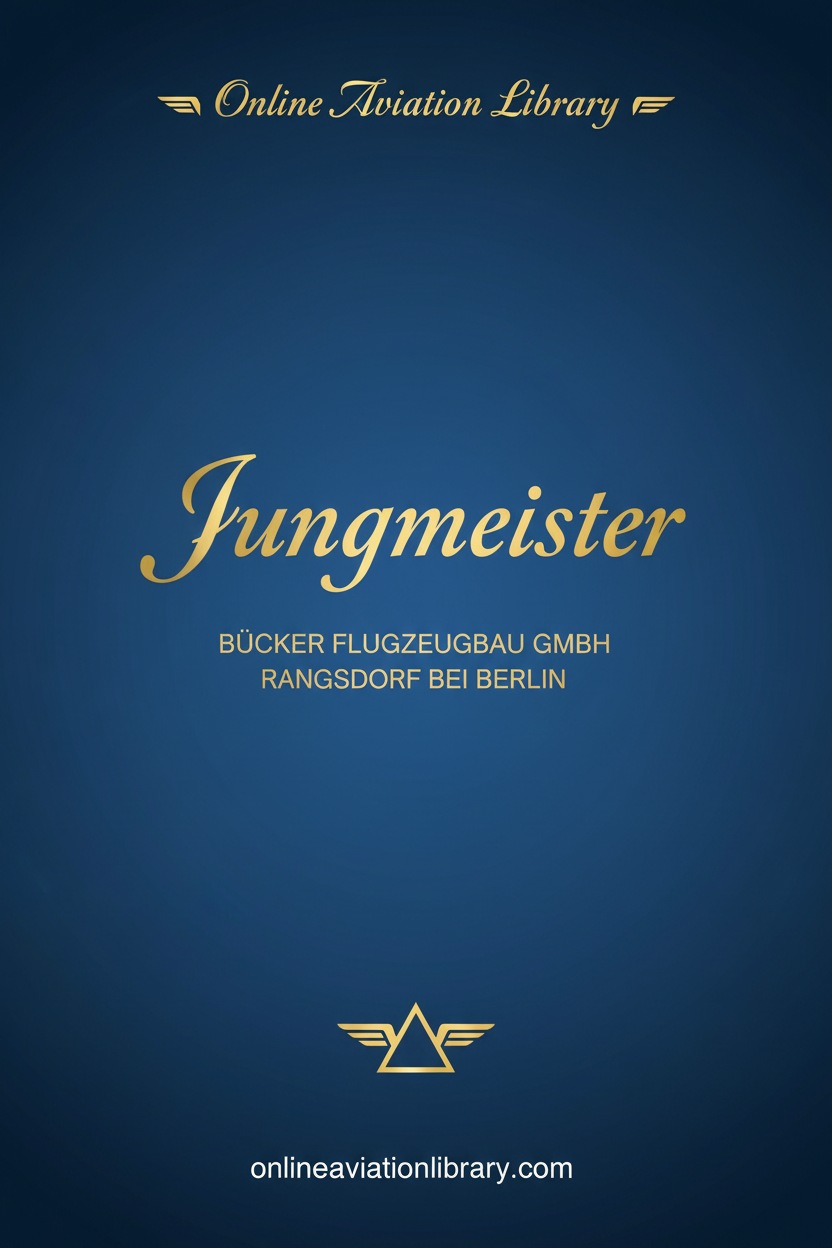 Bücker Jungmeister Prospectus Cover Page