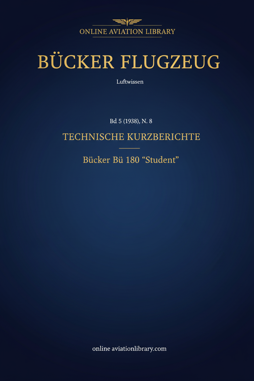 Bücker Student Luftwissen Technical Report Cover Page