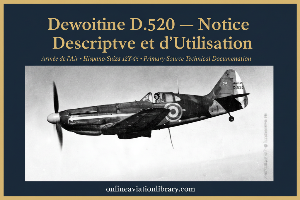 Banner 1 — D.520 Wartime Flight, Notice Descriptive