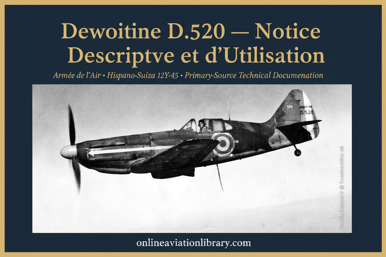 Banner 1 — D.520 Wartime Flight, Notice Descriptive