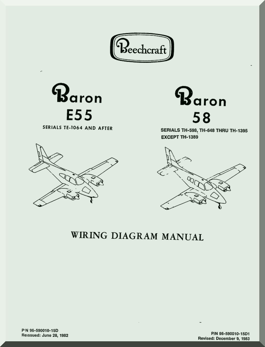 Beechcraft 55 / 56 / 58 Baron / T-42A Cochise Aircraft Manuals Collection