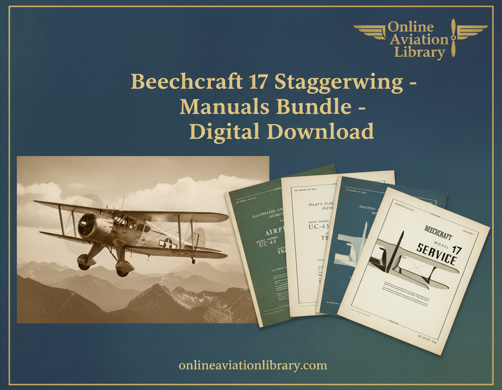 Beechcraft 17 Staggerwing Manuals Bundle Banner