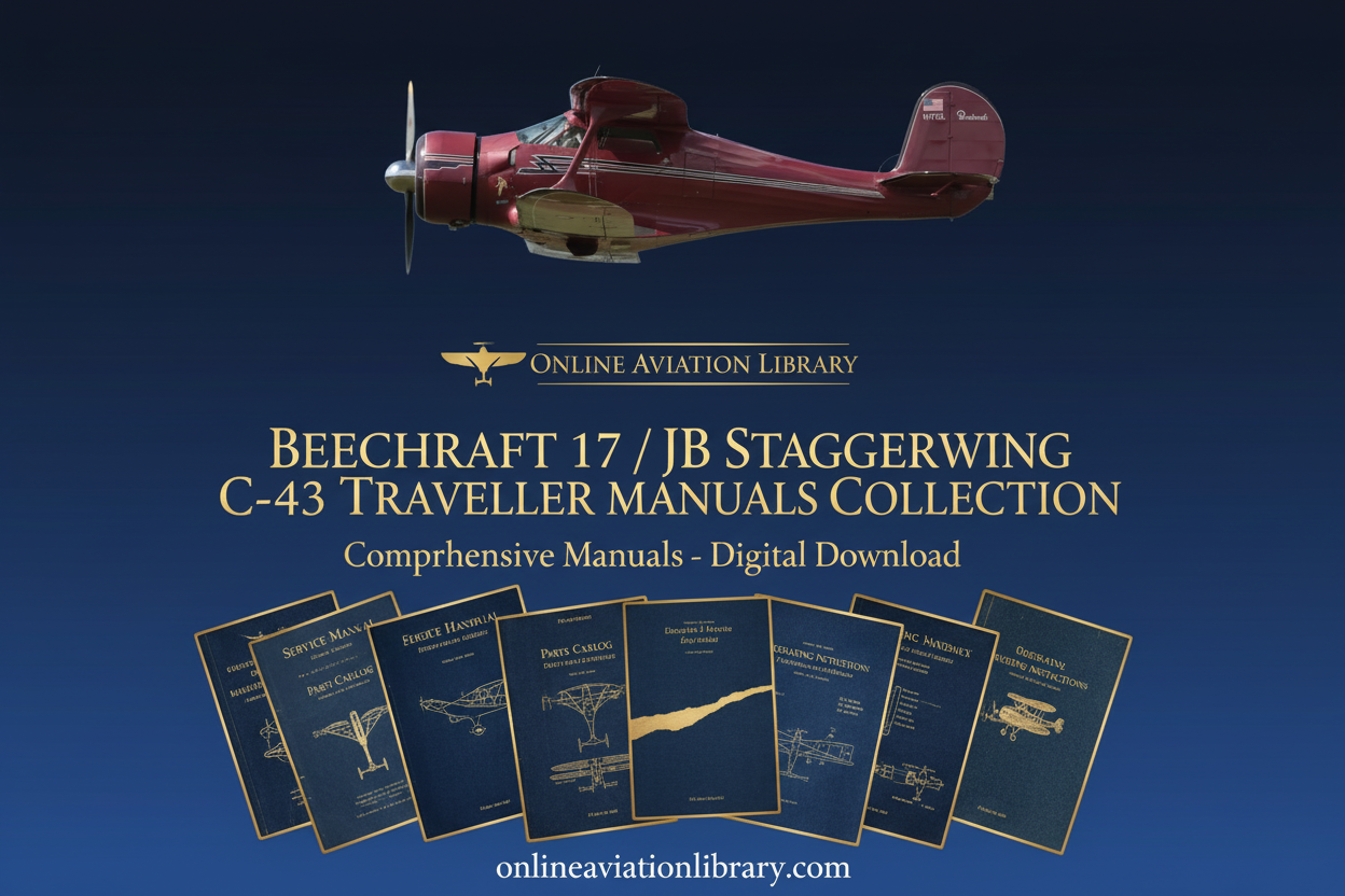 Beechcraft 17 StaggerWing Manuals Collection Banner