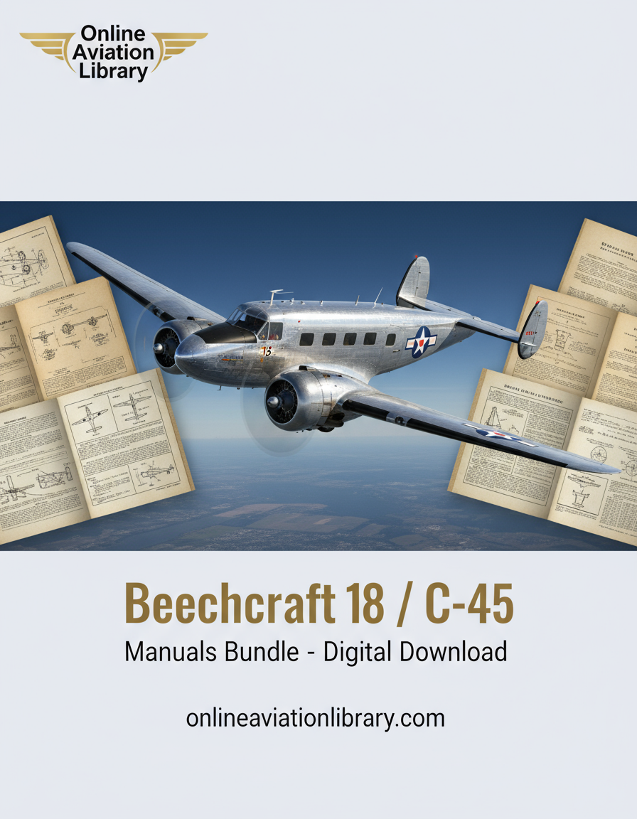 Beechcraft 18 / C-45 Manuals Bundle Banner