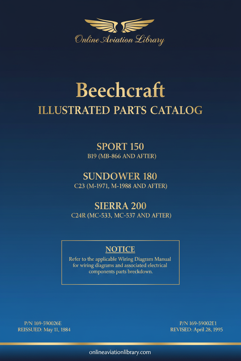 Beechcraft Illustrated Parts Catalog Standard Cover Page