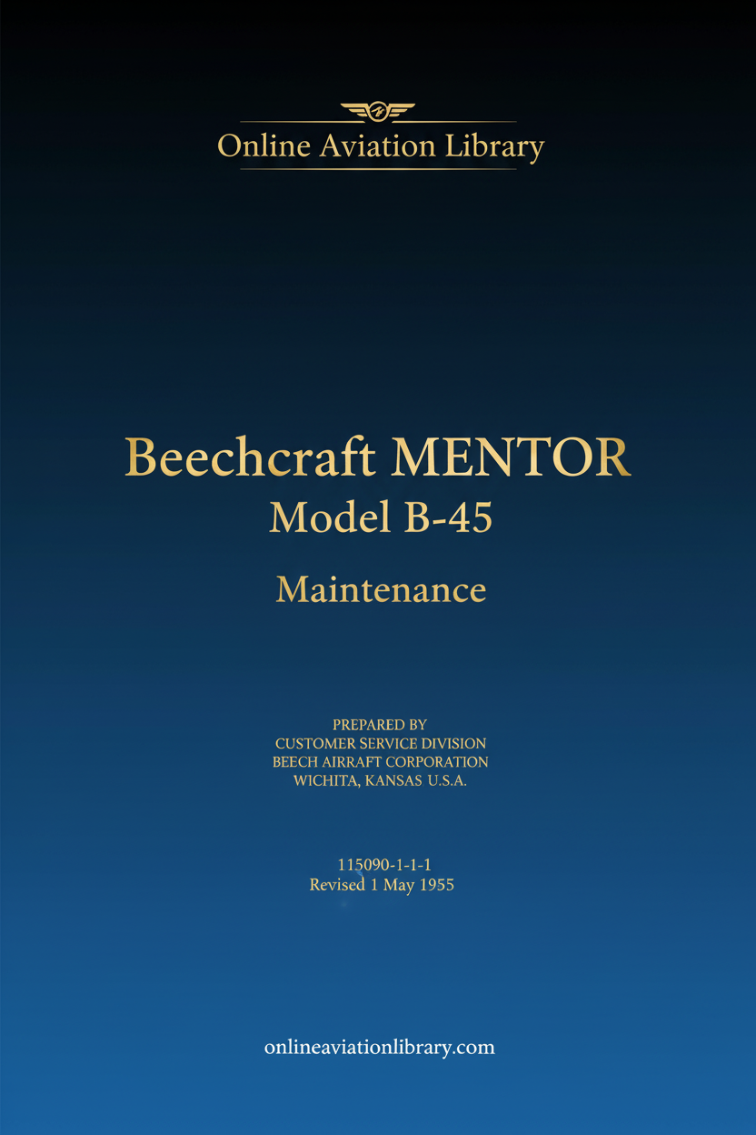 Beechcraft Mentor B-45 Maintenance Manual Cover