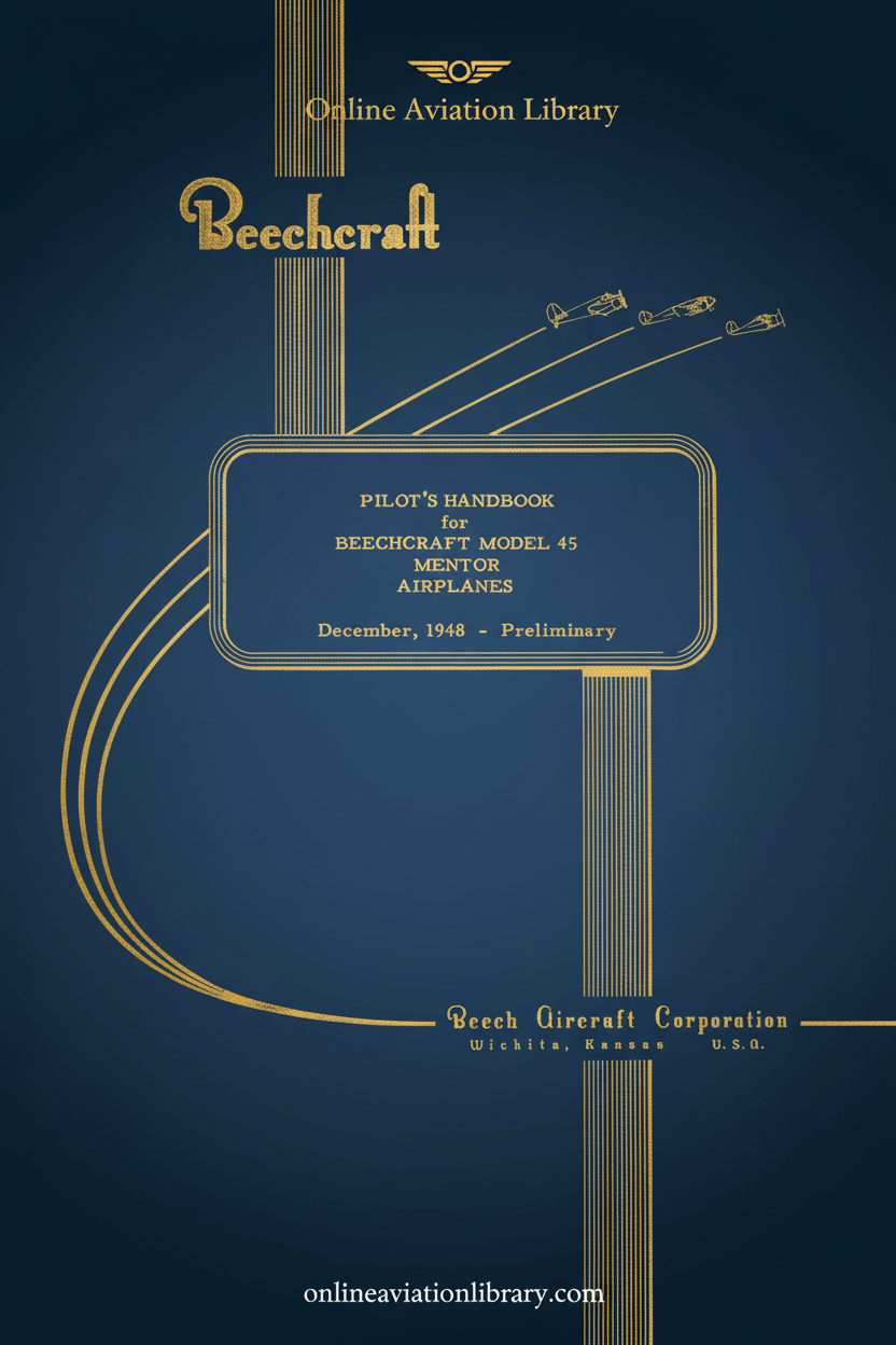 Beechcraft Model 45 Mentor Pilot's Handbook Cover