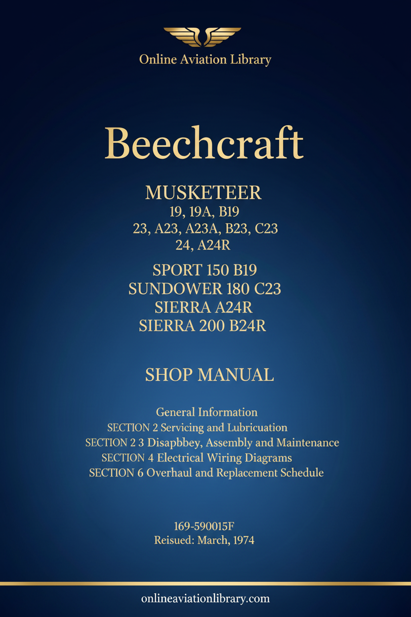 Beechcraft Shop Manual Standard Cover Page