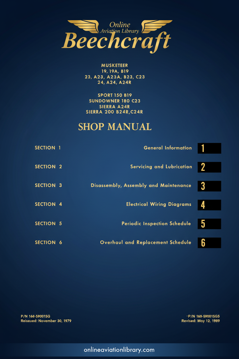 Beechcraft Shop Manual Standard Cover Page
