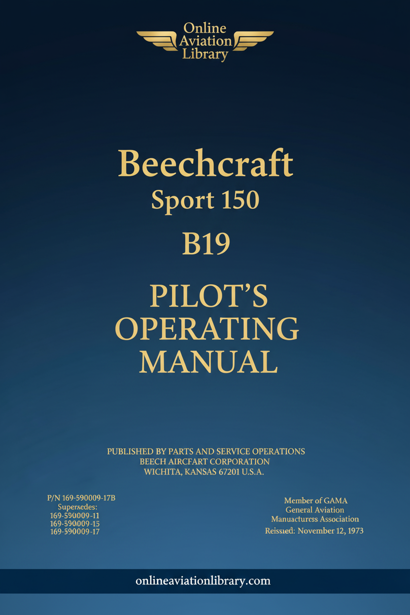 Beechcraft Sport 150 B19 Pilot's Operating Manual Standard Cover Page