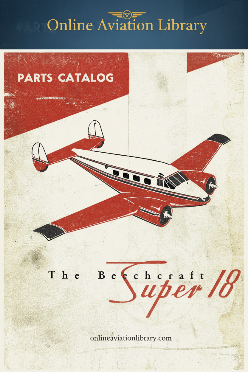 Beechcraft Super 18 Parts Catalog Cover