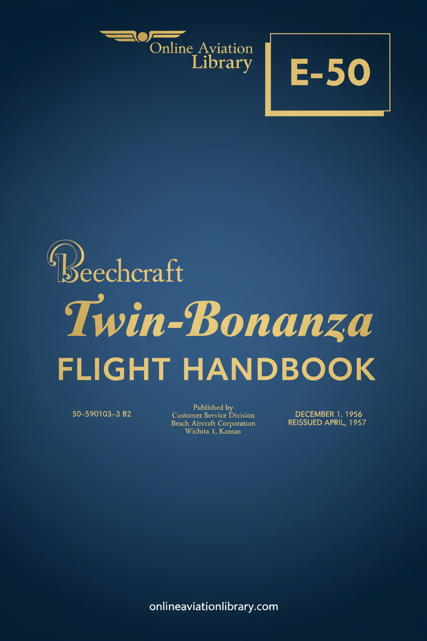 Beechcraft Twin-Bonanza E-50 Flight Handbook Cover
