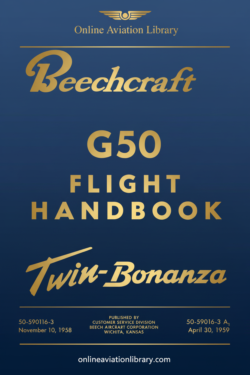 Beechcraft Twin-Bonanza G50 Flight Handbook Cover