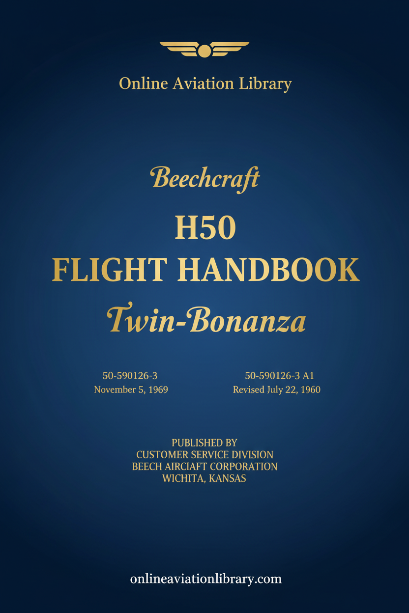 Beechcraft Twin-Bonanza H50 Flight Handbook Cover