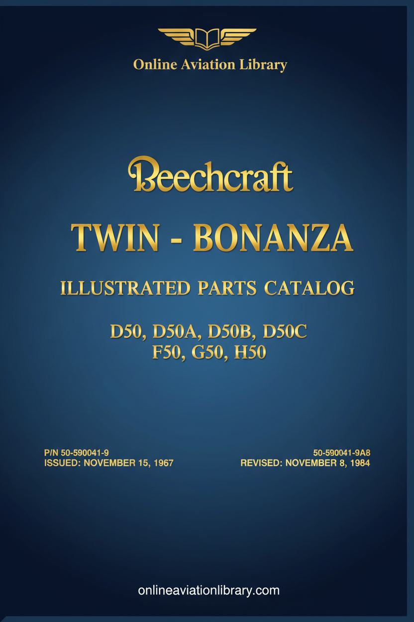 Beechcraft Twin-Bonanza Illustrated Parts Catalog Cover