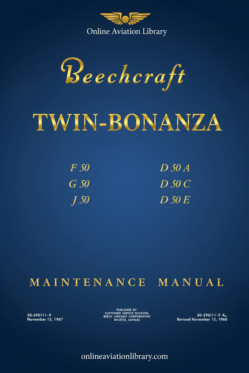 Beechcraft Twin-Bonanza Multi-Variant Maintenance Manual Cover