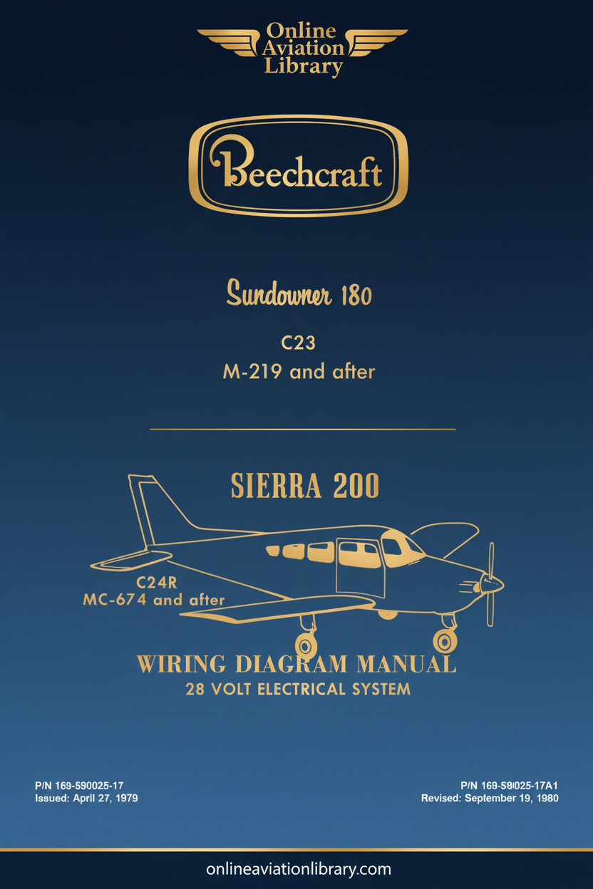 Beechcraft Wiring Diagram Manual Standard Cover Page