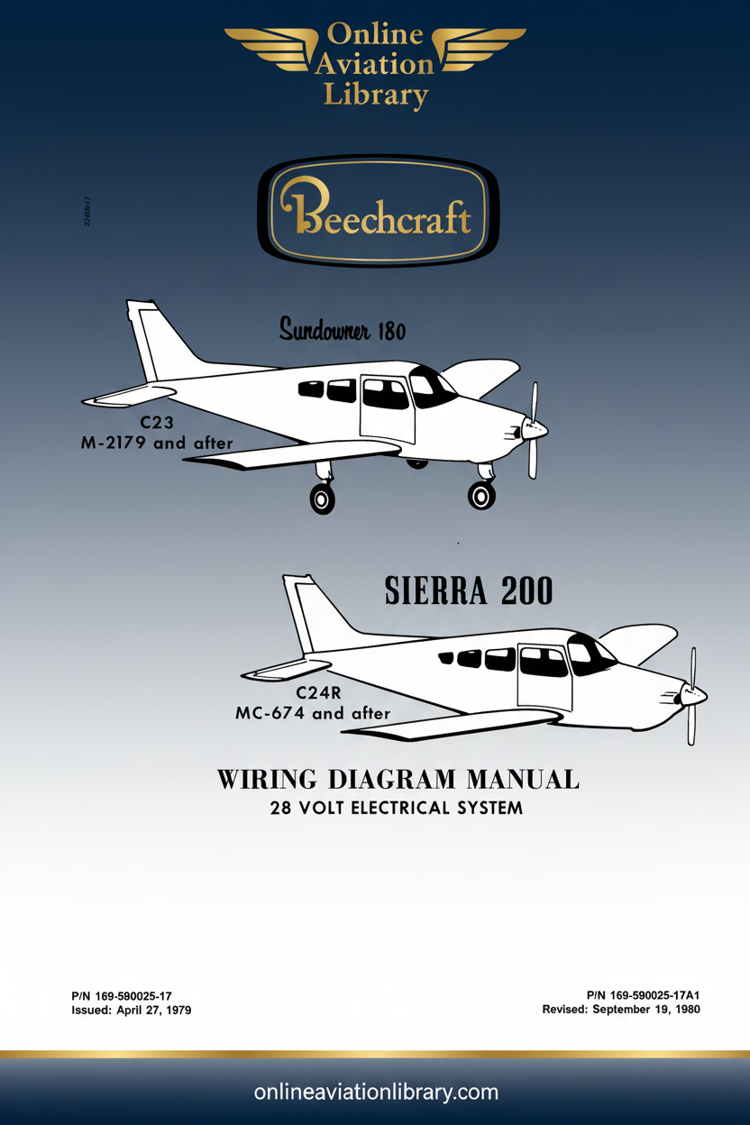 Beechcraft Wiring Diagram Manual Standard Cover Page