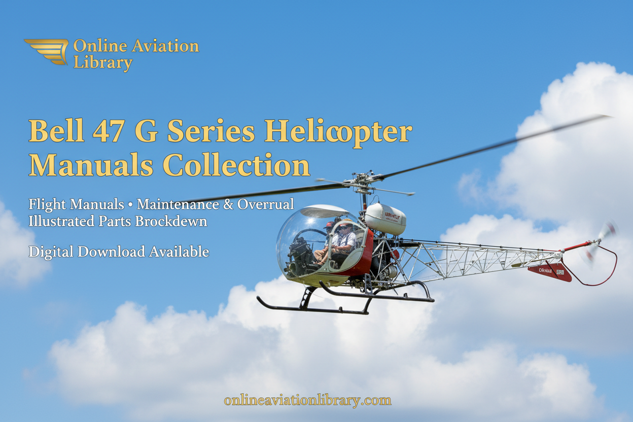 Bell 47 G Series Helicopter Manuals Collection Facebook Banner - Bright