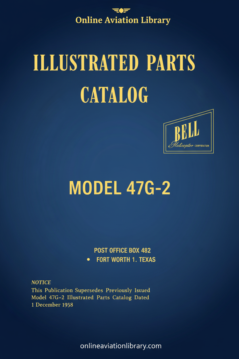 Bell 47G-2 Illustrated Parts Catalog Cover Page