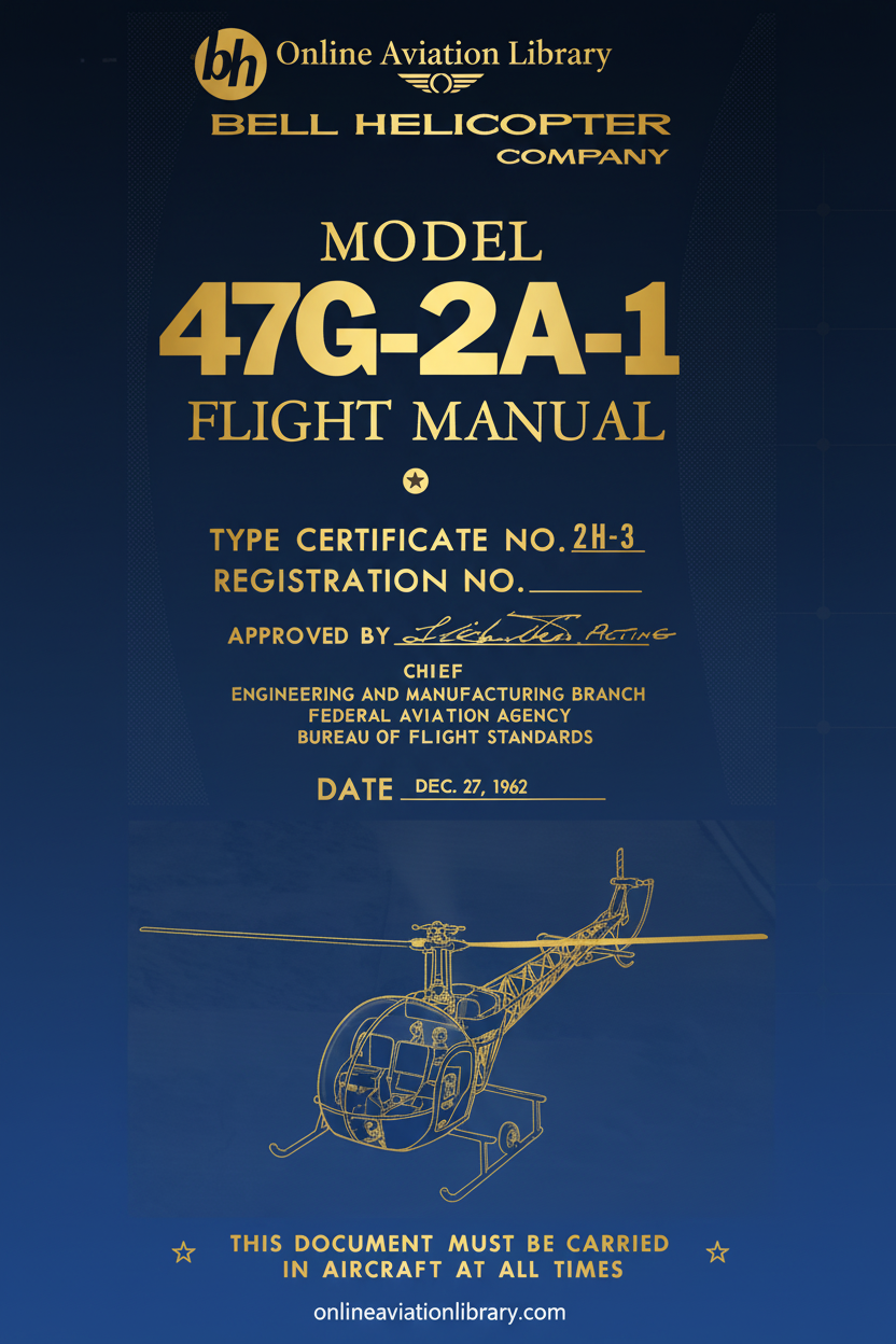 Bell 47G-2A-1 Flight Manual Cover Page