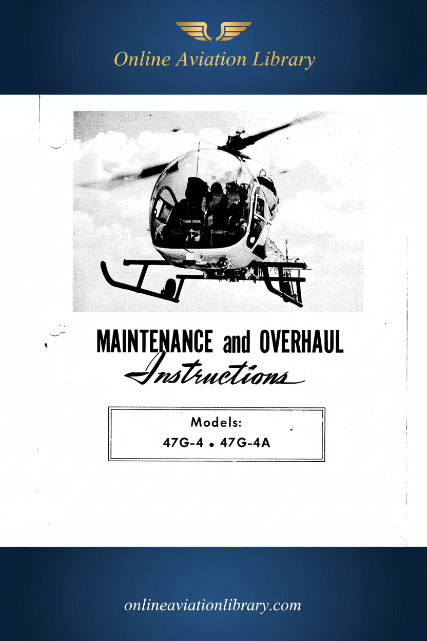 Bell 47G-4 Maintenance and Overhaul Instructions Standard Cover Page