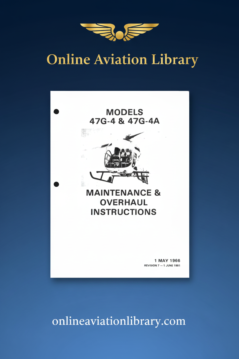 Bell 47G-4 Maintenance Manual Standard Cover Page