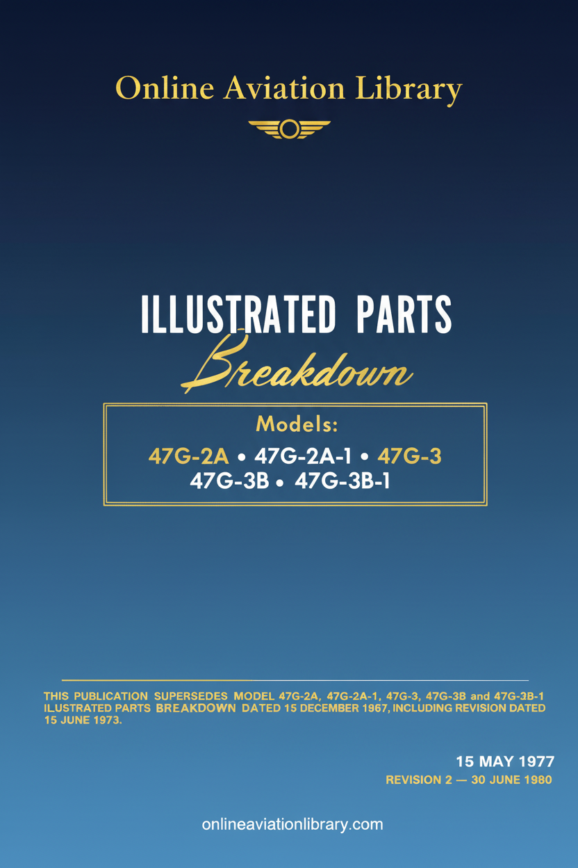 Bell 47G Series Illustrated Parts Breakdown Cover Page