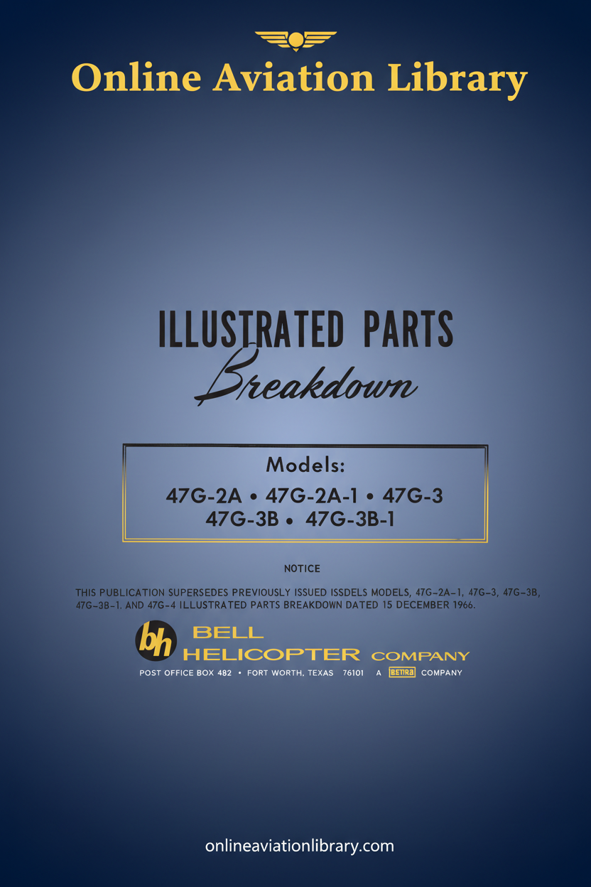 Bell 47G Series Illustrated Parts Breakdown Cover Page
